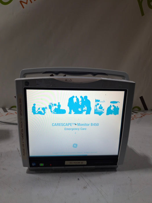 GE Healthcare Carescape B450 Emergency Care Patient Monitor