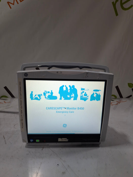 GE Healthcare Carescape B450 Emergency Care Patient Monitor
