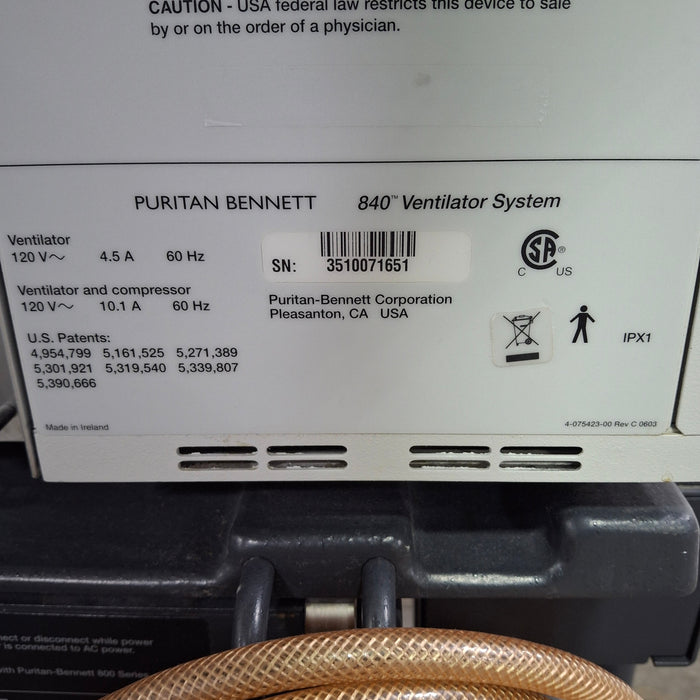 Puritan Bennett 840 Ventilator without Compressor