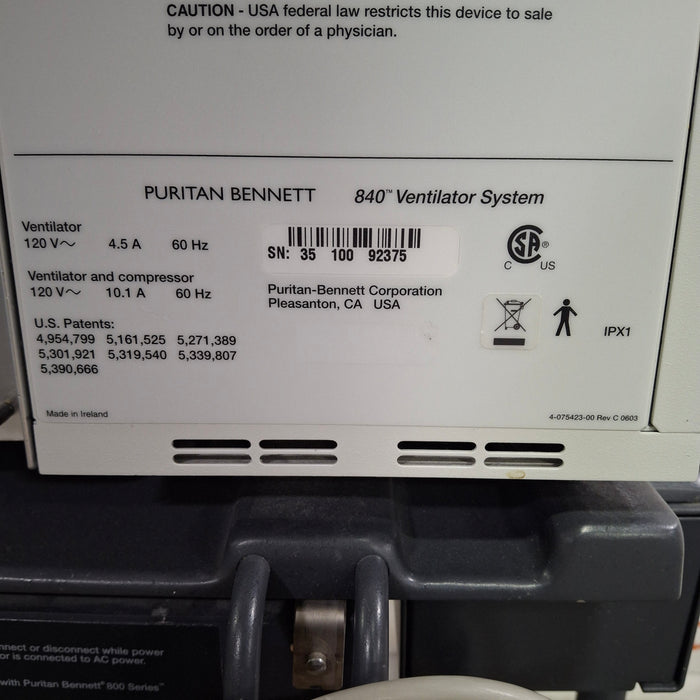 Puritan Bennett 840 Ventilator without Compressor