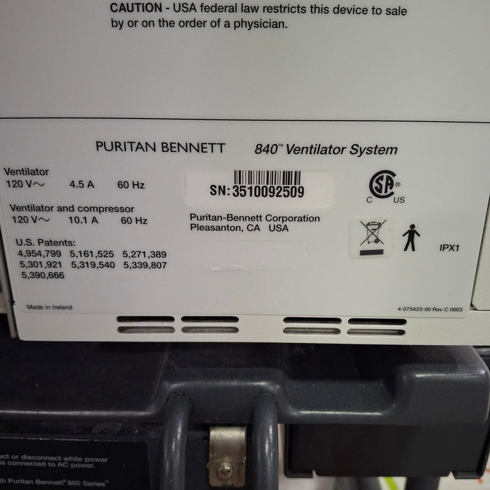Puritan Bennett 840 Ventilator without Compressor