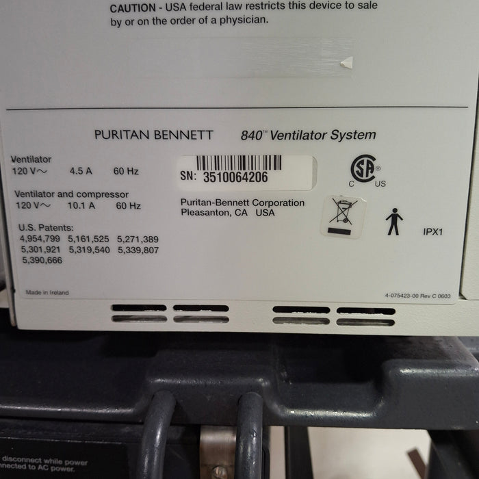 Puritan Bennett 840 Ventilator without Compressor
