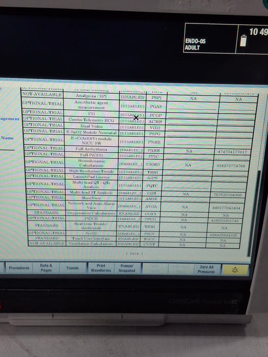 GE Healthcare Carescape B450 Critical Care Patient Monitor