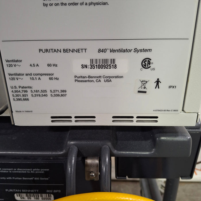 Puritan Bennett 840 Ventilator without Compressor