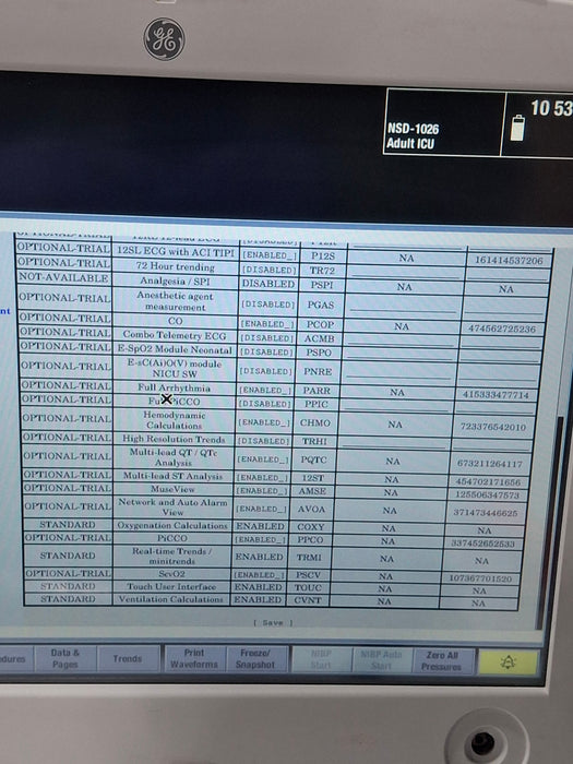 GE Healthcare Carescape B650 Critical Care Patient Monitor