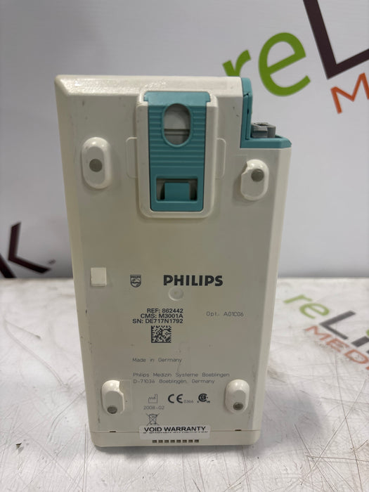 Philips M3001A-A01C06 Fast SpO2, NIBP, ECG, Temp, IBP MMS Module