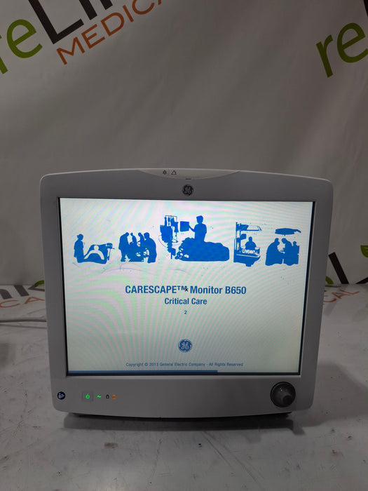 GE Healthcare GE Healthcare Carescape B650 Critical Care Patient Monitor Patient Monitors reLink Online