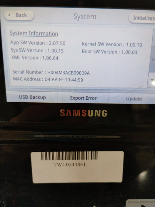 Samsung PT10V Veterinary Chemistry Analyzer