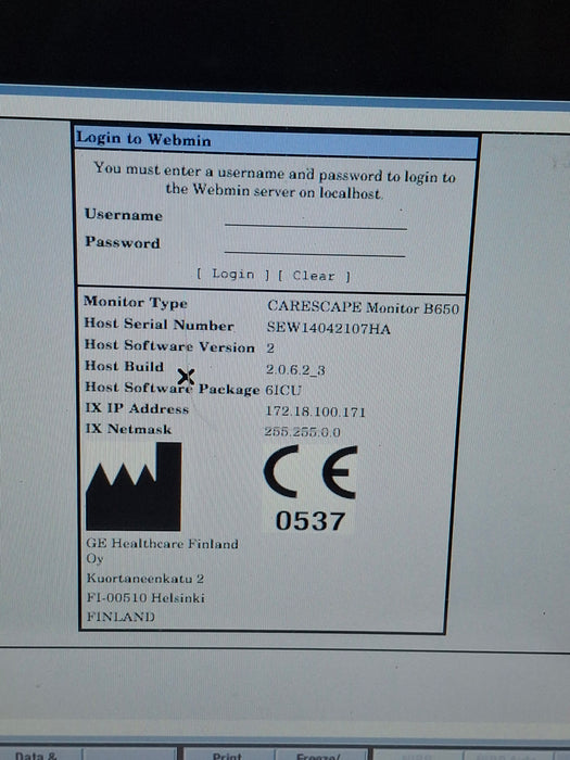 GE Healthcare GE Healthcare Carescape B650 Critical Care Patient Monitor Patient Monitors reLink Online