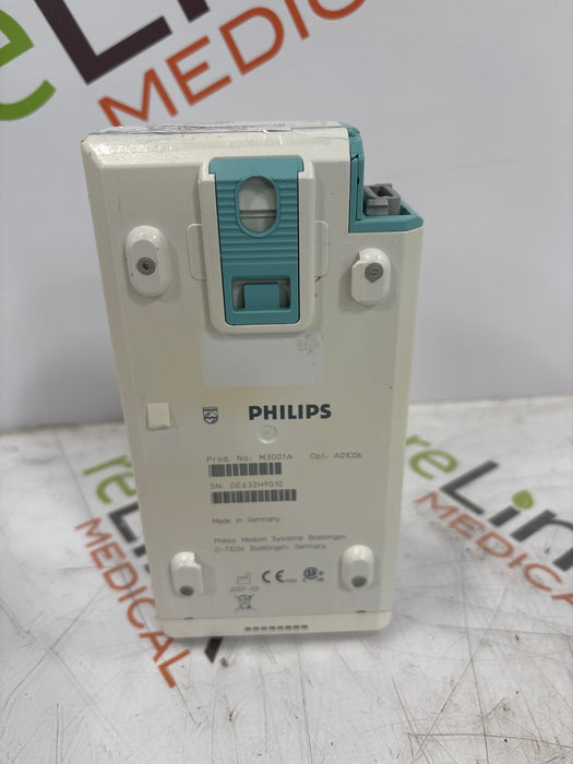 Philips M3001A-A01C06 Fast SpO2, NIBP, ECG, Temp, IBP MMS Module