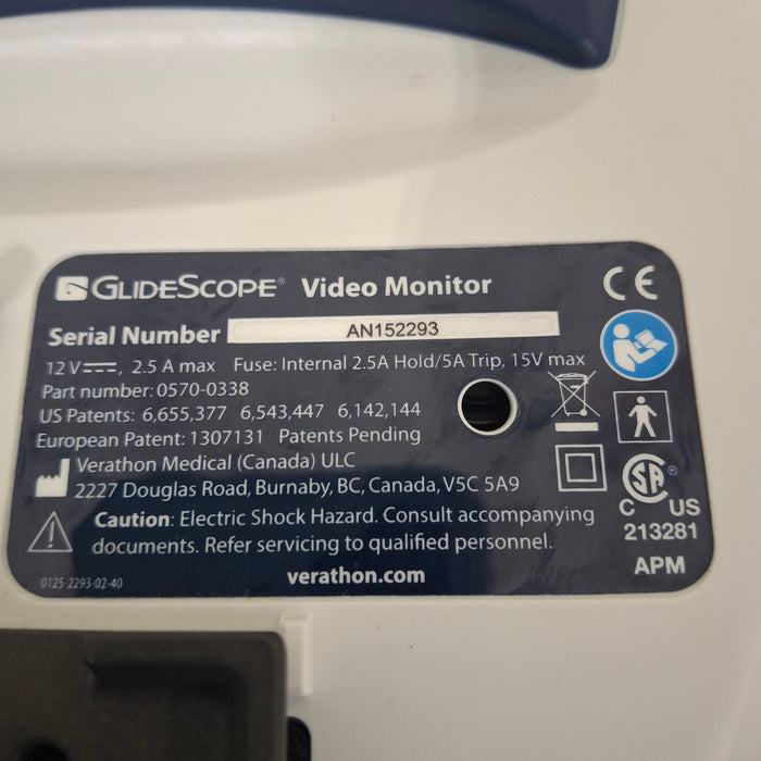 Verathon Medical, Inc Glidescope Video Laryngoscope