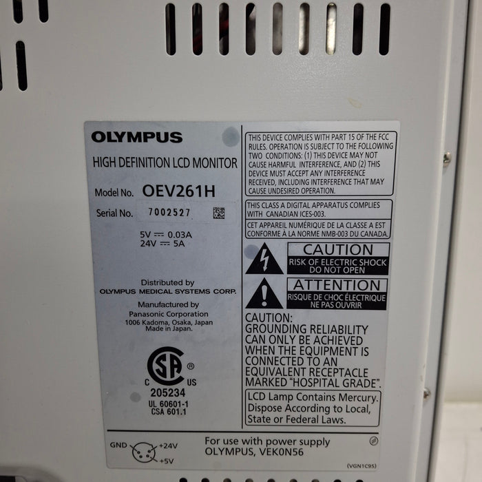 Olympus OEV261H 26" LCD Endoscopy Monitor