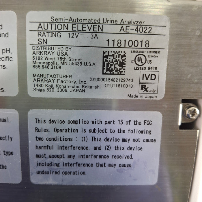 Arkray Inc Aution Eleven AE-4022 Semi-Automated Urine Analyzer