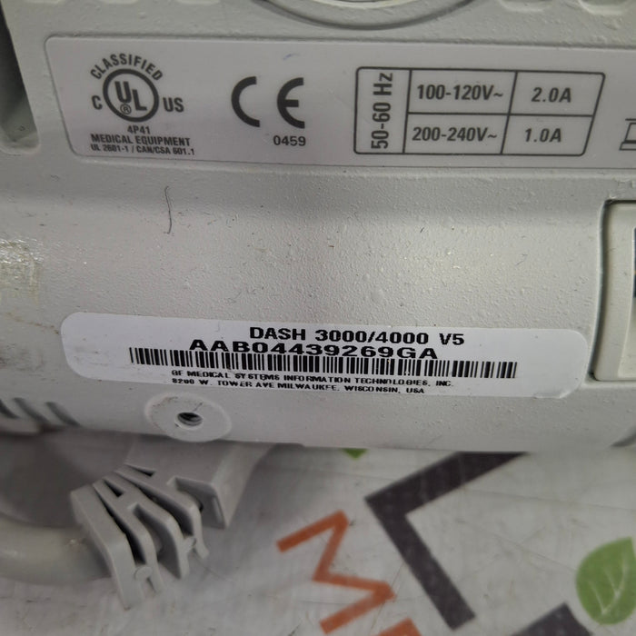 GE Healthcare Dash 4000 - GE/Nellcor SpO2 Patient Monitor