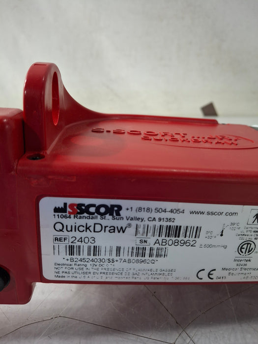 SSCOR, Inc. 2403 Quickdraw Handheld Aspirator