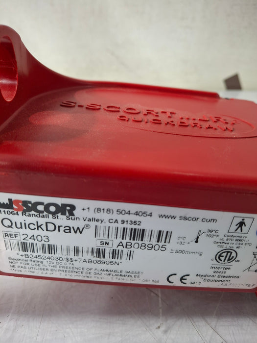 SSCOR, Inc. 2403 Quickdraw Handheld Aspirator