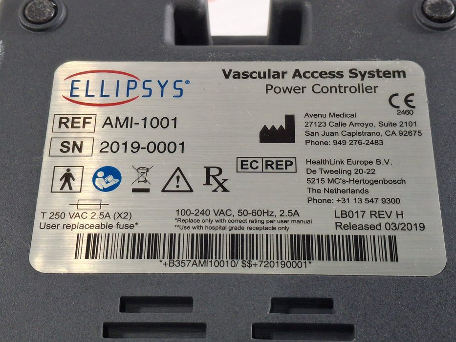 Avenu Medical Ellipsys Vascular Access System Controller