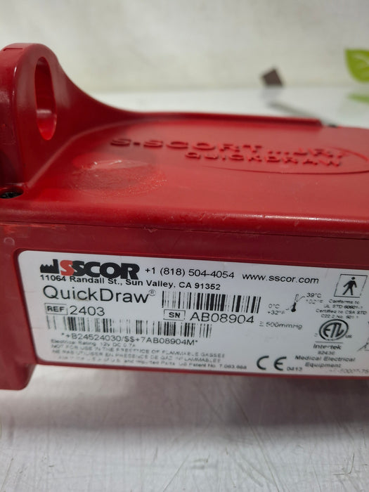 SSCOR, Inc. 2403 Quickdraw Handheld Aspirator