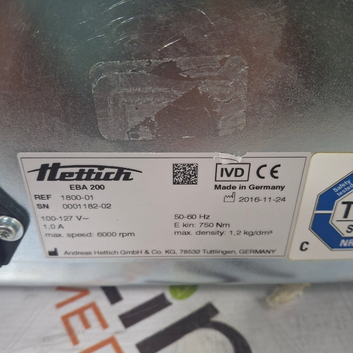 Hettich Instruments EBA 200 Centrifuge