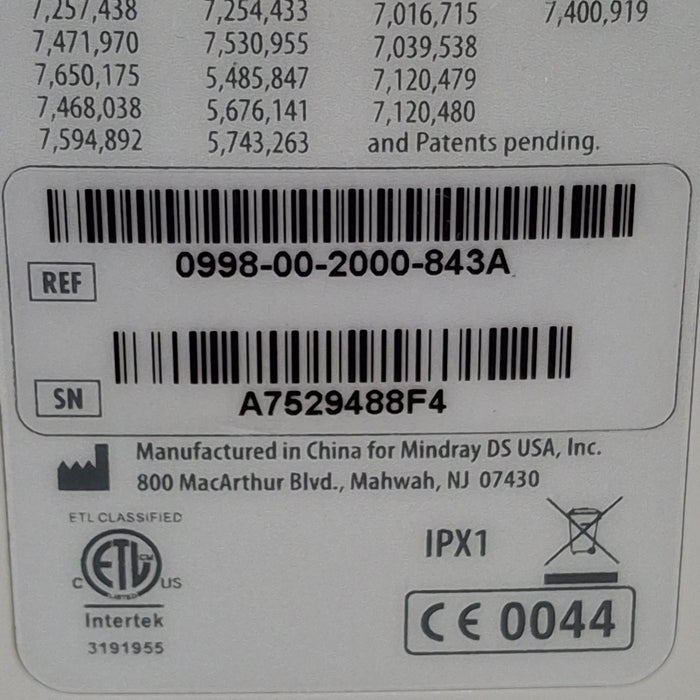 Mindray Datascope Accutorr V Vital Signs Monitor