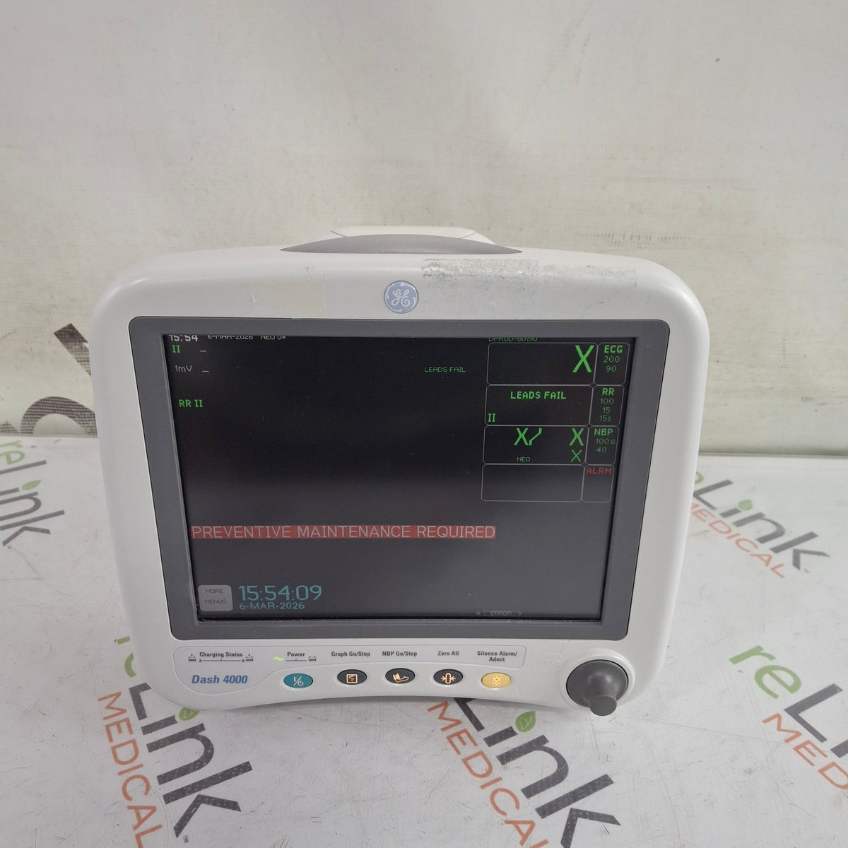 GE Healthcare Dash 4000 - GE/Nellcor SpO2 Patient Monitor