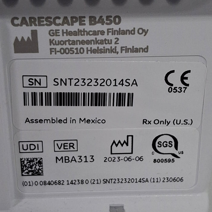 GE Healthcare GE Healthcare Carescape B450 Neonatal Care Patient Monitor Patient Monitors reLink Online