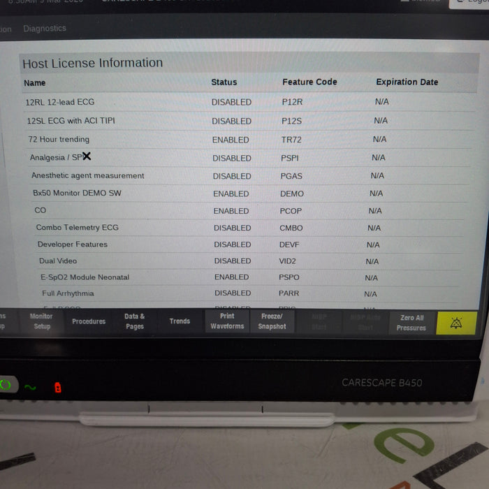 GE Healthcare Carescape B450 Neonatal Care Patient Monitor