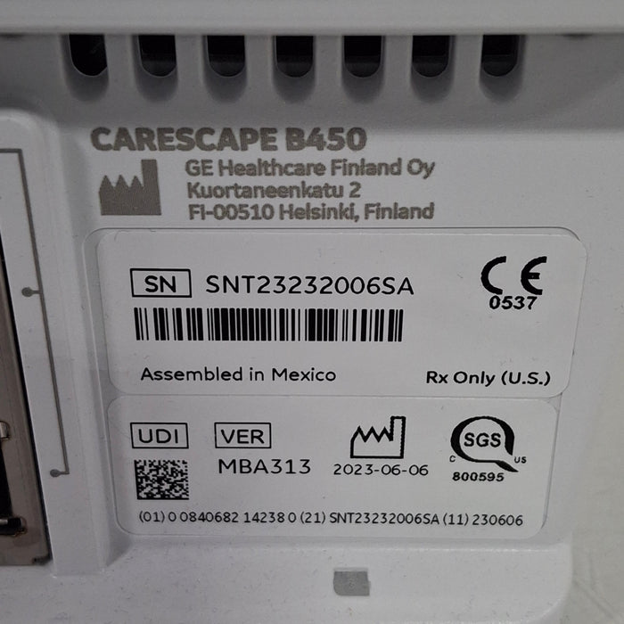 GE Healthcare Carescape B450 Neonatal Care Patient Monitor