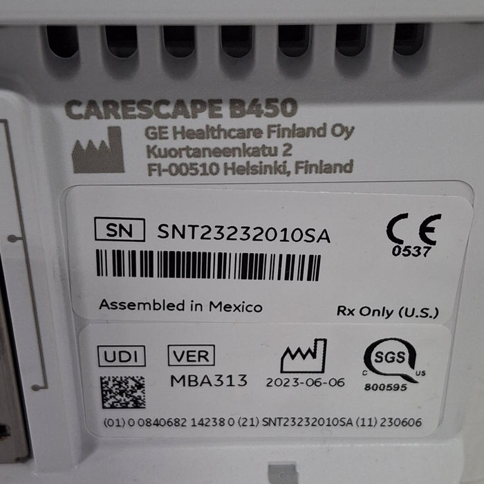 GE Healthcare Carescape B450 Neonatal Care Patient Monitor