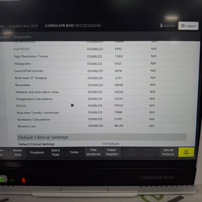 GE Healthcare Carescape B450 Neonatal Care Patient Monitor