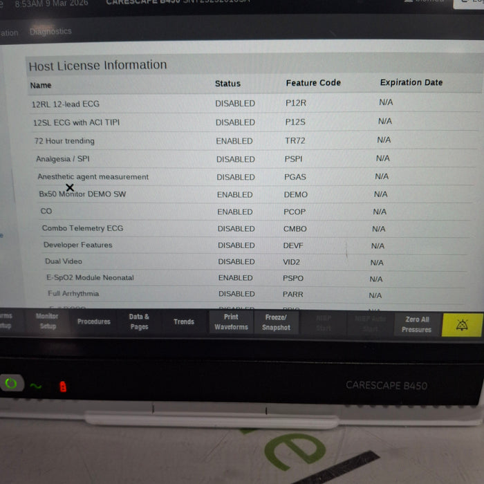 GE Healthcare GE Healthcare Carescape B450 Neonatal Care Patient Monitor Patient Monitors reLink Online