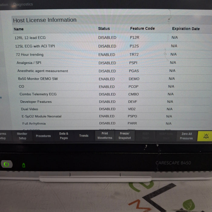 GE Healthcare Carescape B450 Neonatal Care Patient Monitor