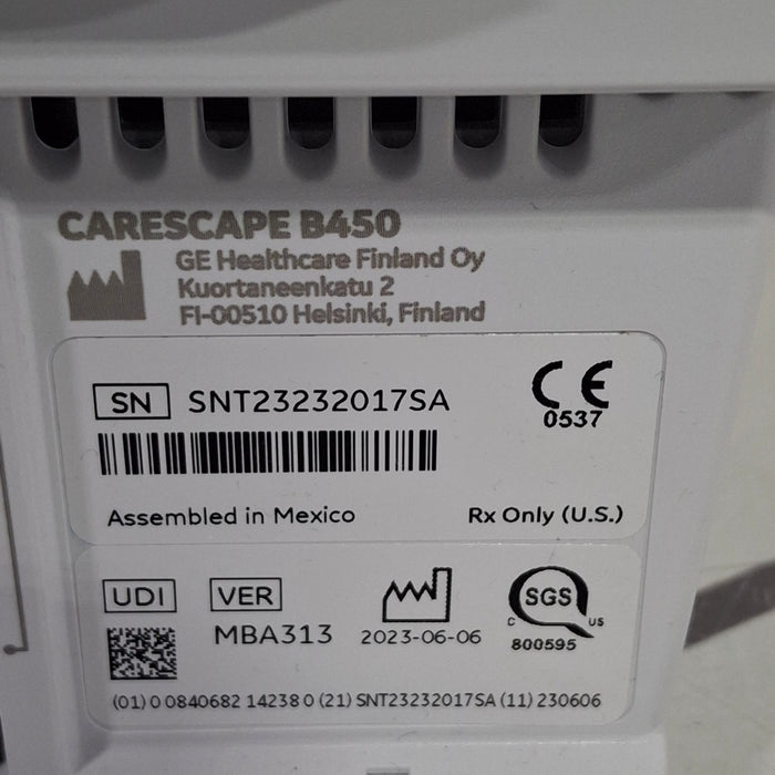 GE Healthcare Carescape B450 Neonatal Care Patient Monitor