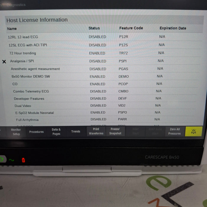 GE Healthcare Carescape B450 Neonatal Care Patient Monitor