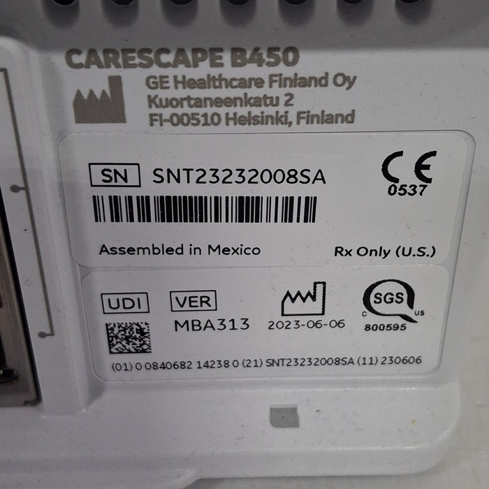 GE Healthcare Carescape B450 Neonatal Care Patient Monitor