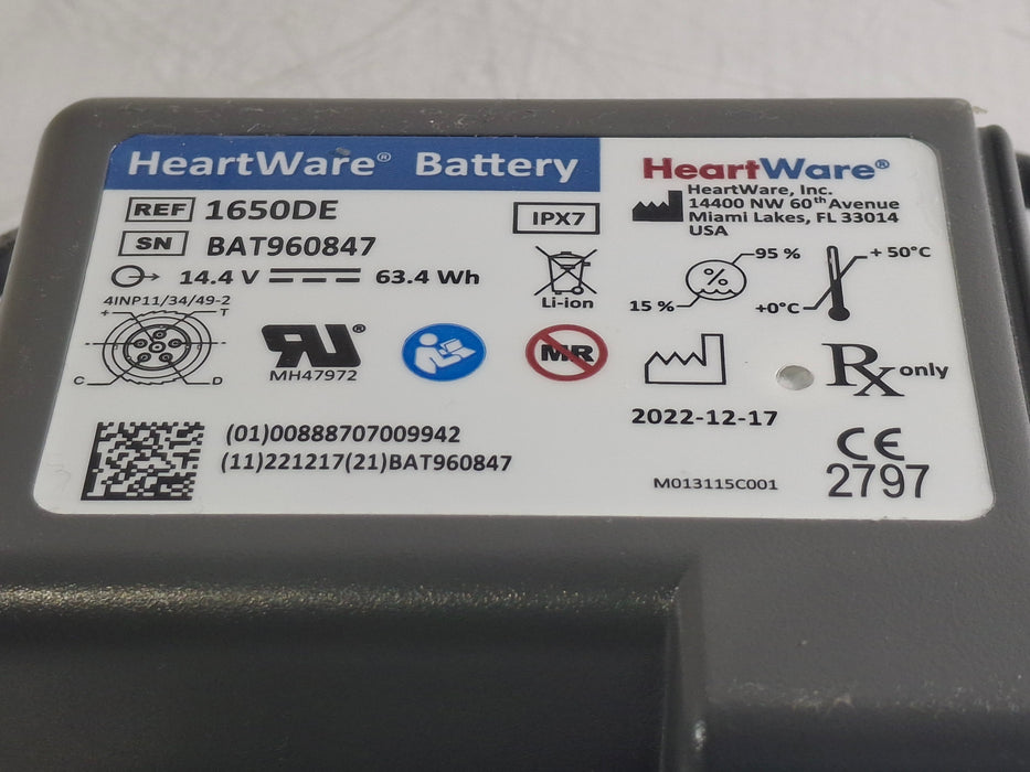 Advantech USA 1650DE HeartWare Battery