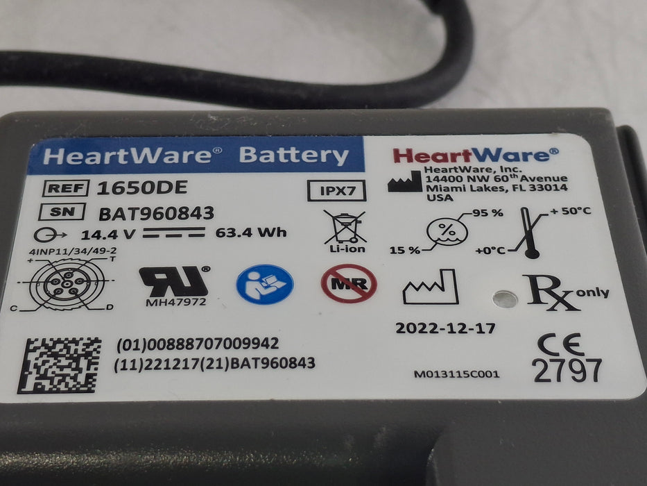 Advantech USA 1650DE HeartWare Battery