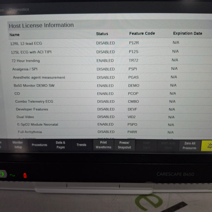 GE Healthcare Carescape B450 Neonatal Care Patient Monitor