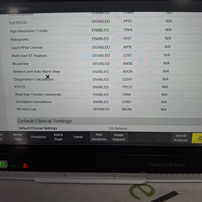 GE Healthcare Carescape B450 Neonatal Care Patient Monitor