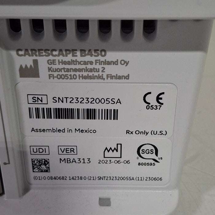 GE Healthcare Carescape B450 Neonatal Care Patient Monitor