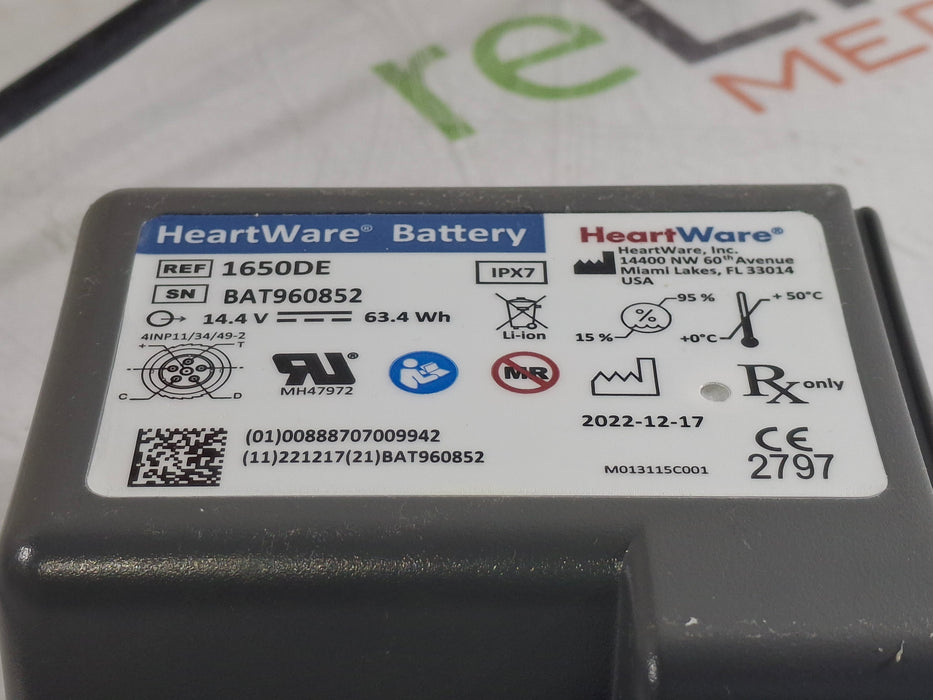Advantech USA 1650DE HeartWare Battery