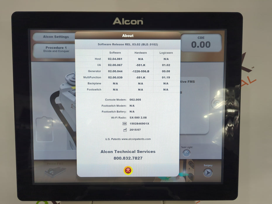 Alcon Laboratories Inc Centurion Vision System
