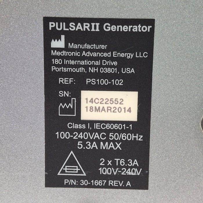 Medtronic PEAK Plasmablade Pulsar II Peak Surgery System