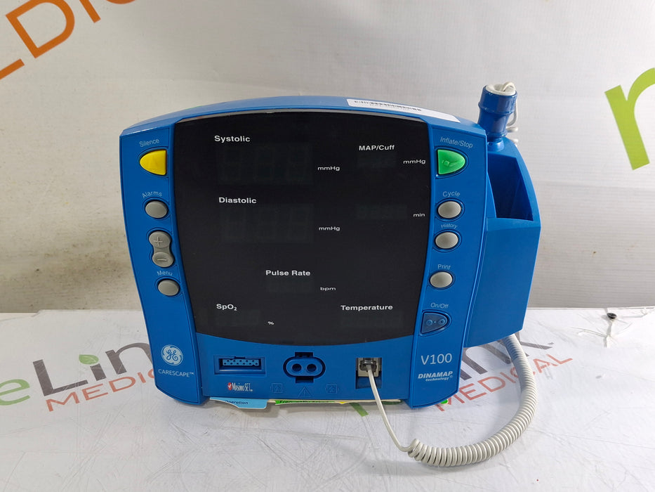GE Healthcare GE Healthcare Dinamap V100 - NIBP, SpO2, Temp Vital Signs Monitor Patient Monitors reLink Online