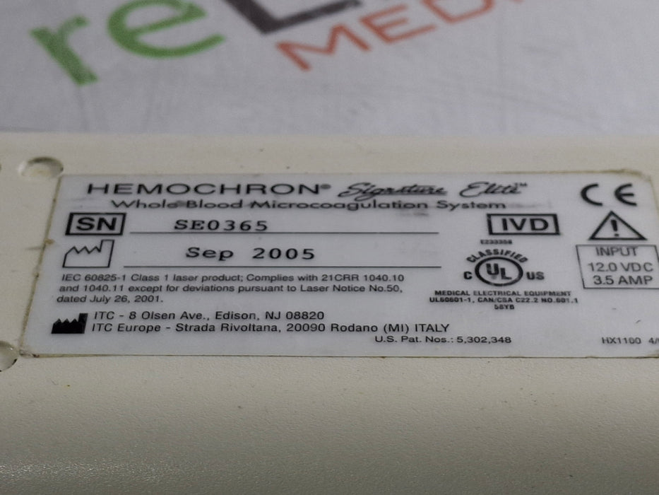 ITC Medical Hemochron Signature Elite rapid whole blood testing