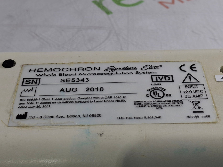 ITC Medical Hemochron Signature Elite rapid whole blood testing