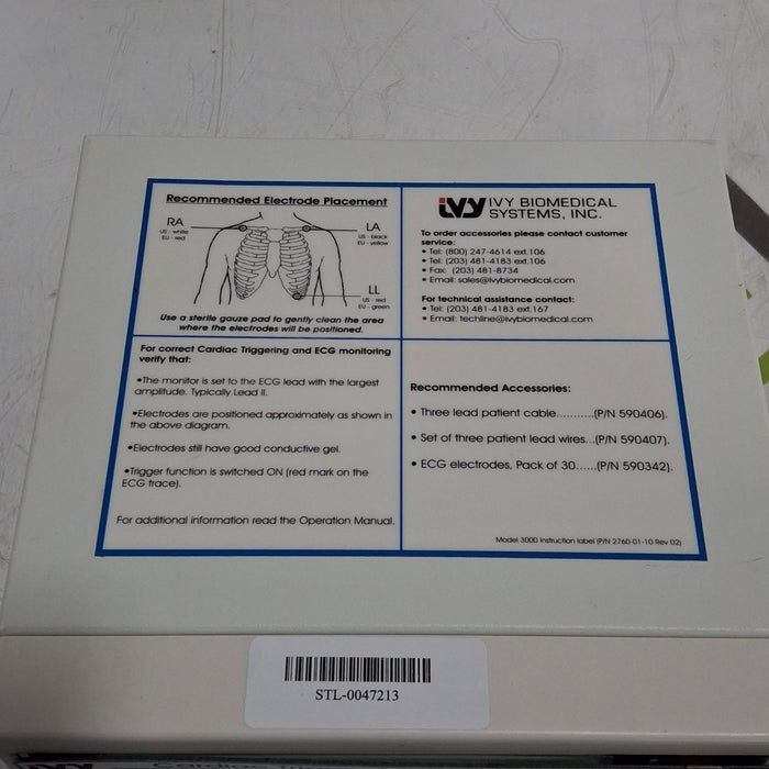 Ivy Biomedical Cardiac Trigger 3000 Patient Monitor