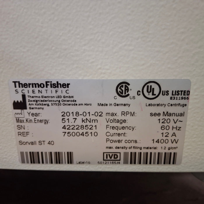 Thermo Scientific Sorvall ST 40 Centrifuge