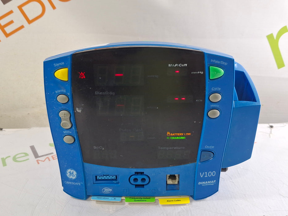 GE Healthcare Dinamap V100 - NIBP, SpO2, Temp Vital Signs Monitor