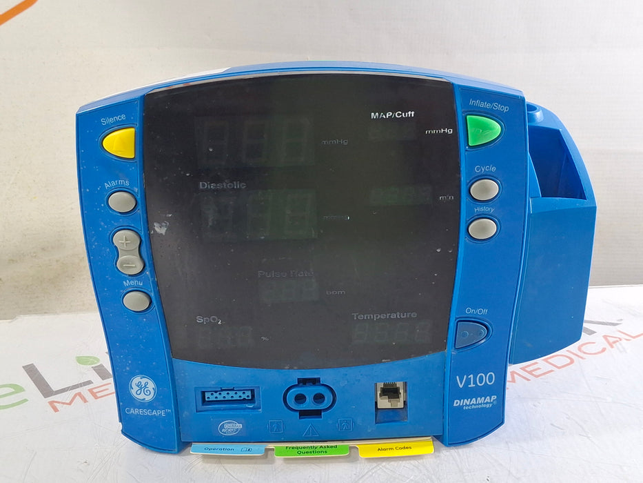 GE Healthcare Dinamap V100 - NIBP, SpO2, Temp Vital Signs Monitor